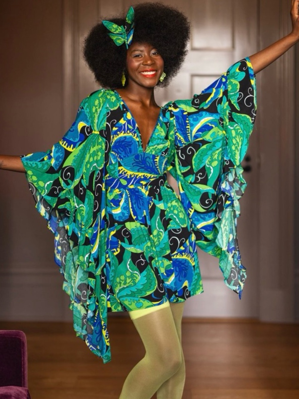 TRASHY DIVA Psychedelic Butterflies Butterfly Mini Dress